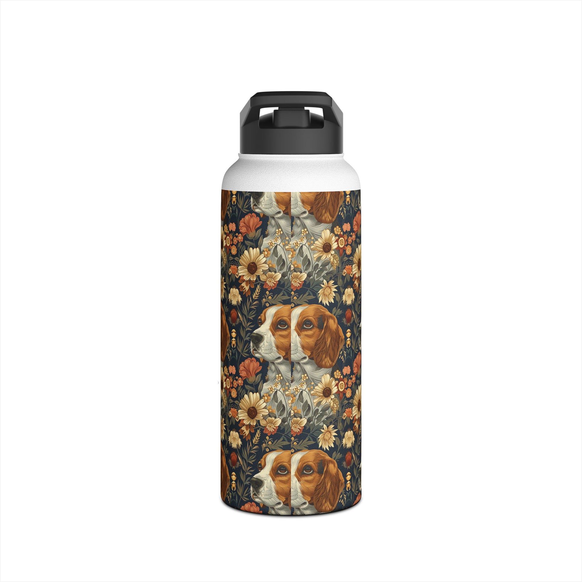 Beagle Blossoms Stainless Steel Water Bottle