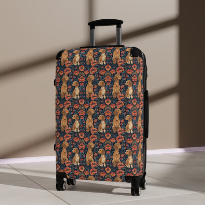 Floral Pawsome Dachsund Delight Suitcase