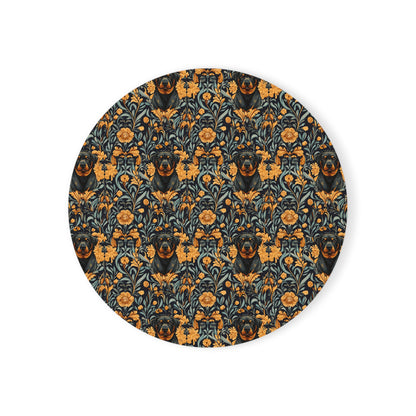 Ruffle Rottie Glamourific Cork Back Coaster