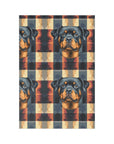 Pawsome Rottweiler Royalty Plaid Postcards