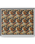 Beagle Blossoms Matte Canvas, Framed