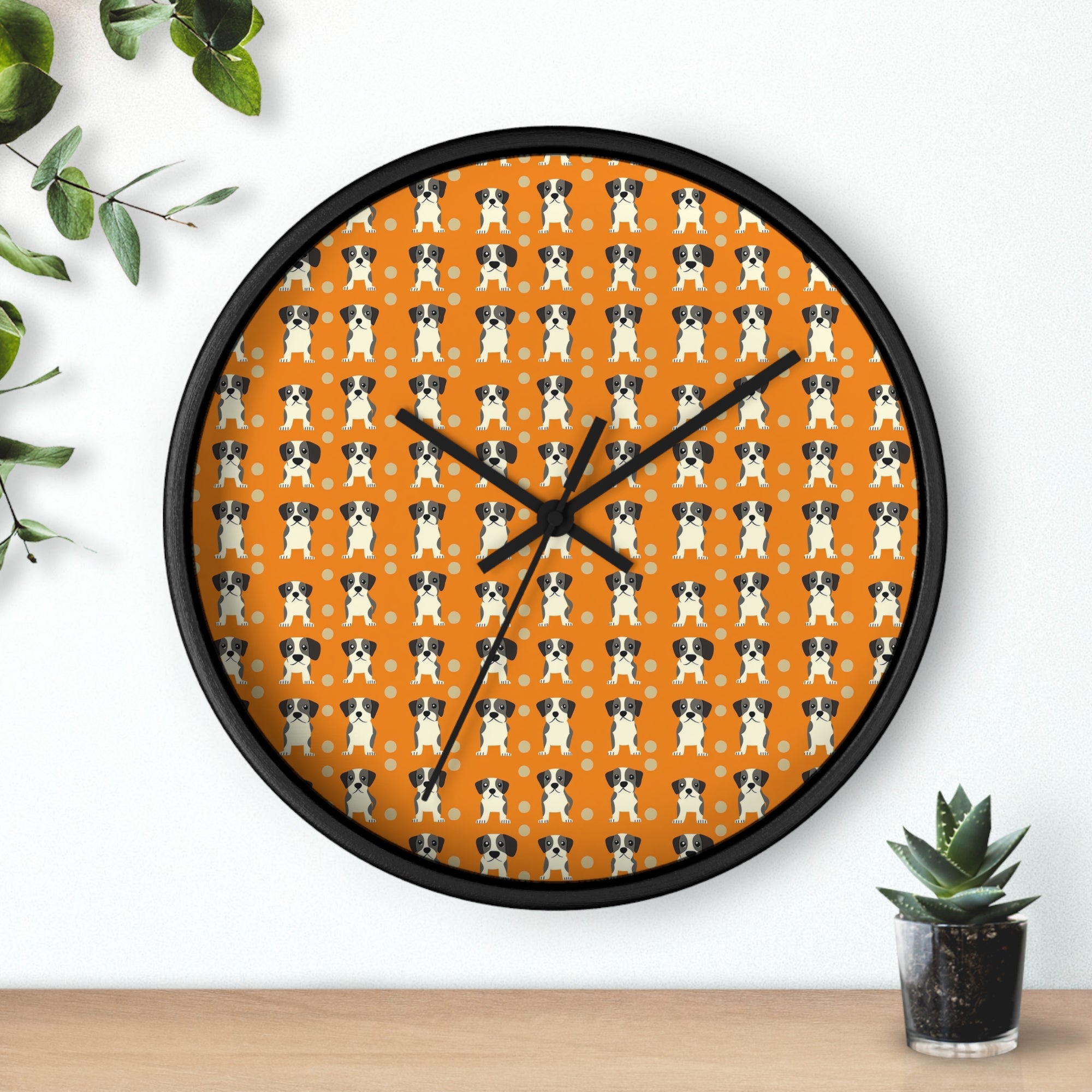 Boxer Blissful Chic Canine Wall Clock