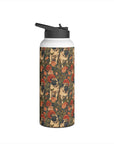 Blooming Pug Paradise Stainless Steel Water Bottle