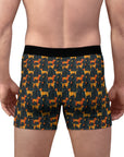 Dapper Dachshund Noir Glow Men's Boxer Briefs