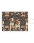 Beagle Blossom Bonanza Leather Card Holder