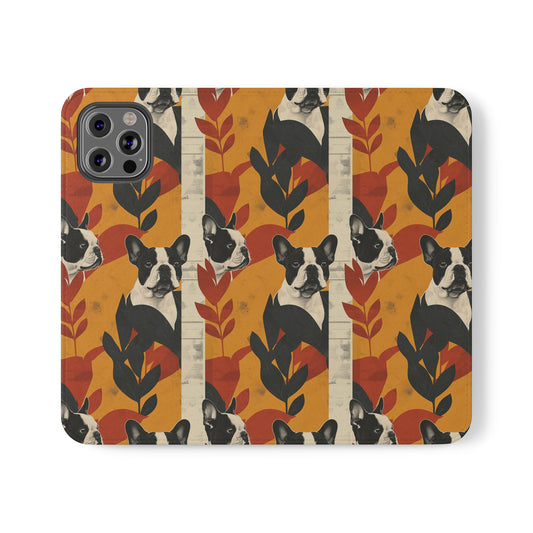 Chic Frenchie Charm Flip Cases