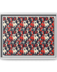 Bulldoggy Bliss Chomper Matte Canvas, Framed