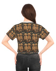 Fanciful Golden Paradise Blossom Crop Tee