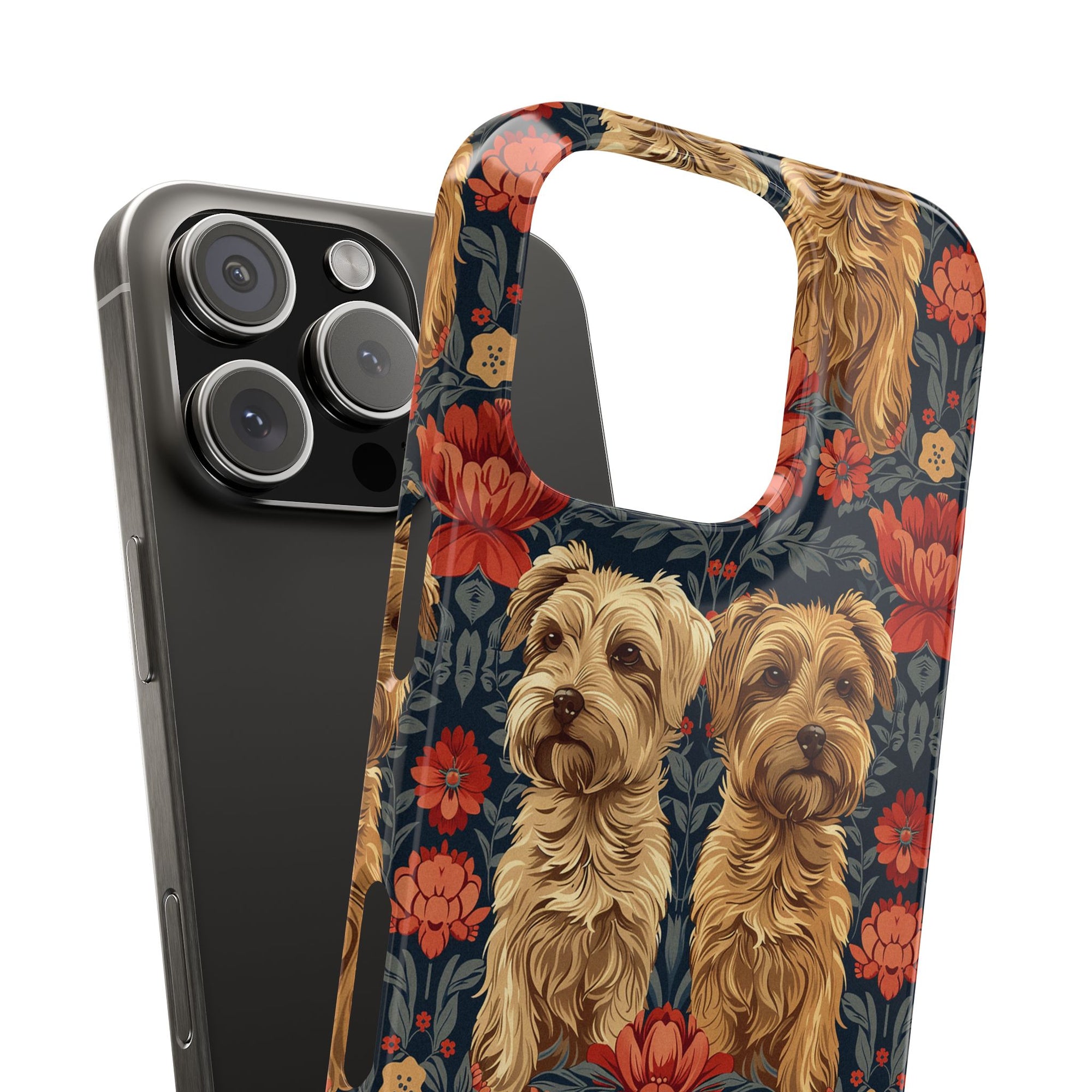 Yorkie Charm Twins Slim Phone Cases