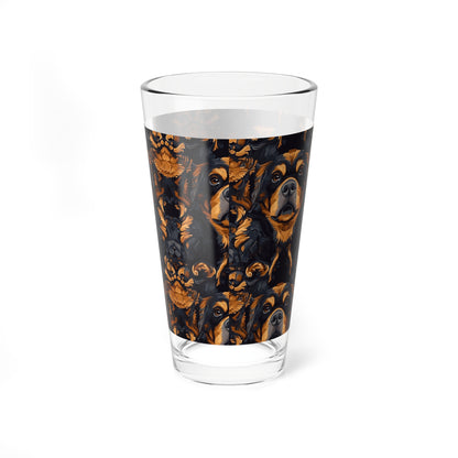 Modern Rottweiler Royalty Mixing Glass, 16oz