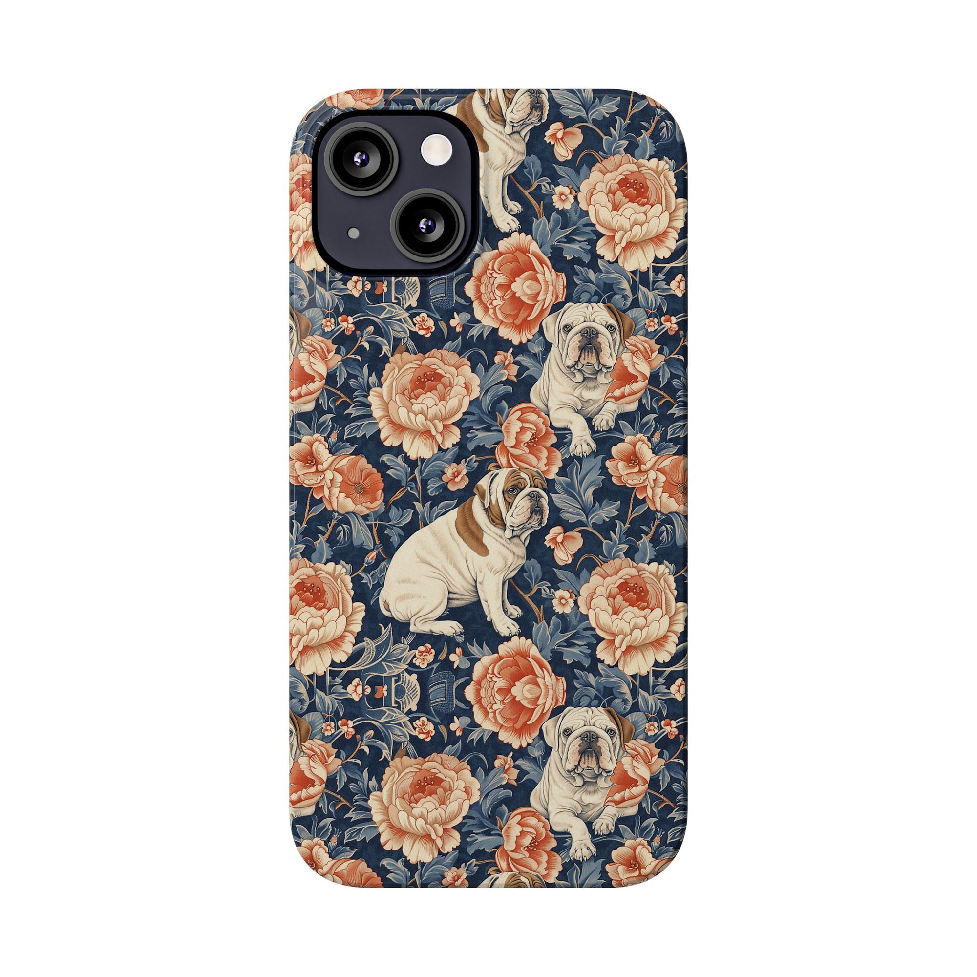 Blooming Bulldog Beauty Slim Phone Cases