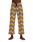 Frenchie Pop Art Pawfection Grid Men's Pajama Pants