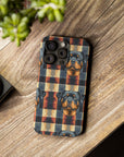 Pawsome Rottweiler Royalty Plaid Slim Phone Cases