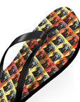 Whimsical Warhol Labrador Flip Flops