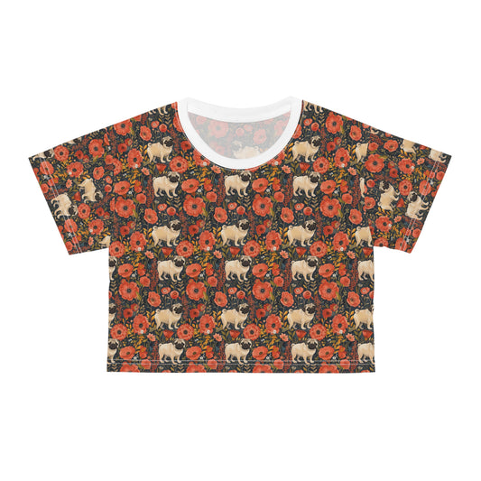 Pug Paradise Playpen Crop Tee