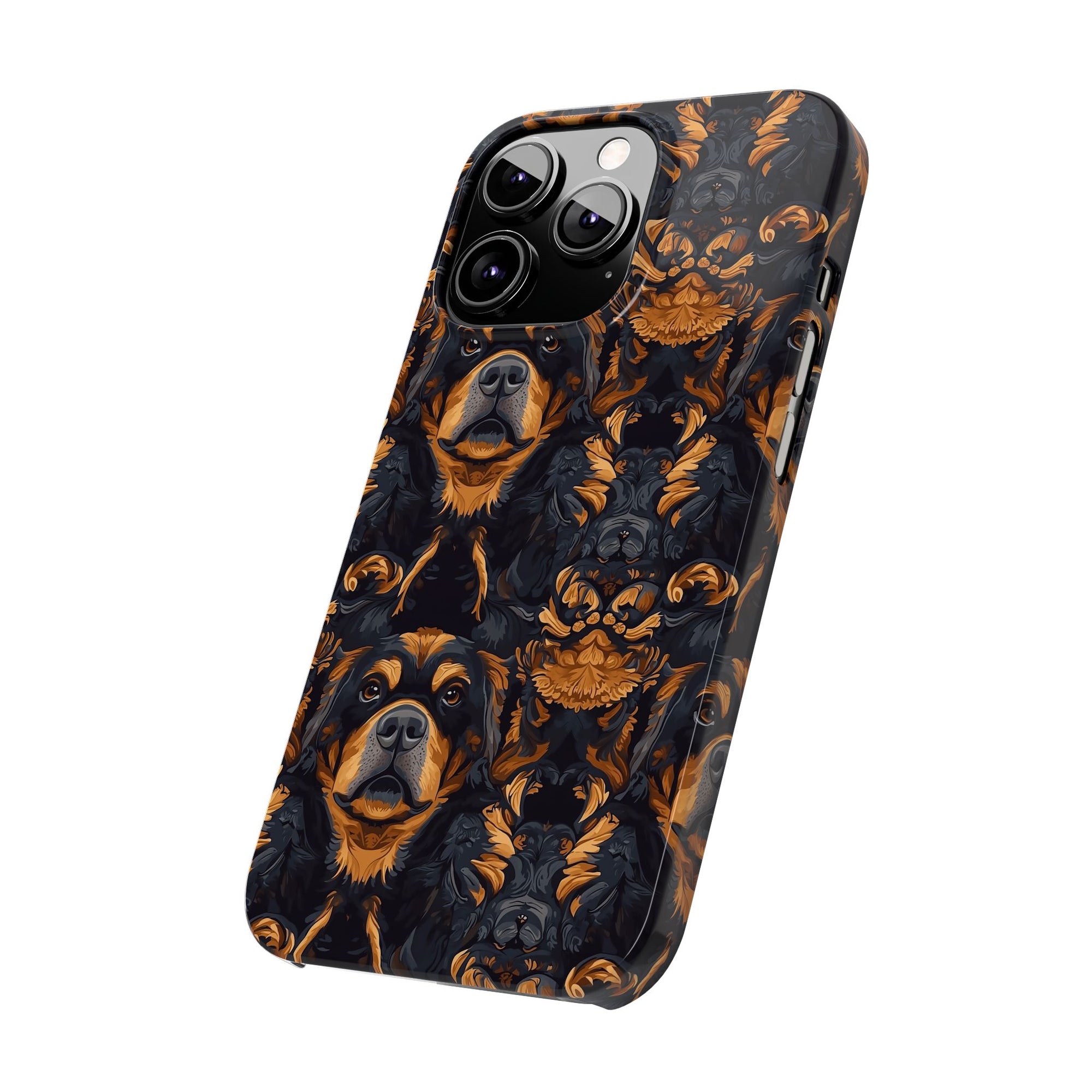 Modern Rottweiler Royalty Slim Phone Cases