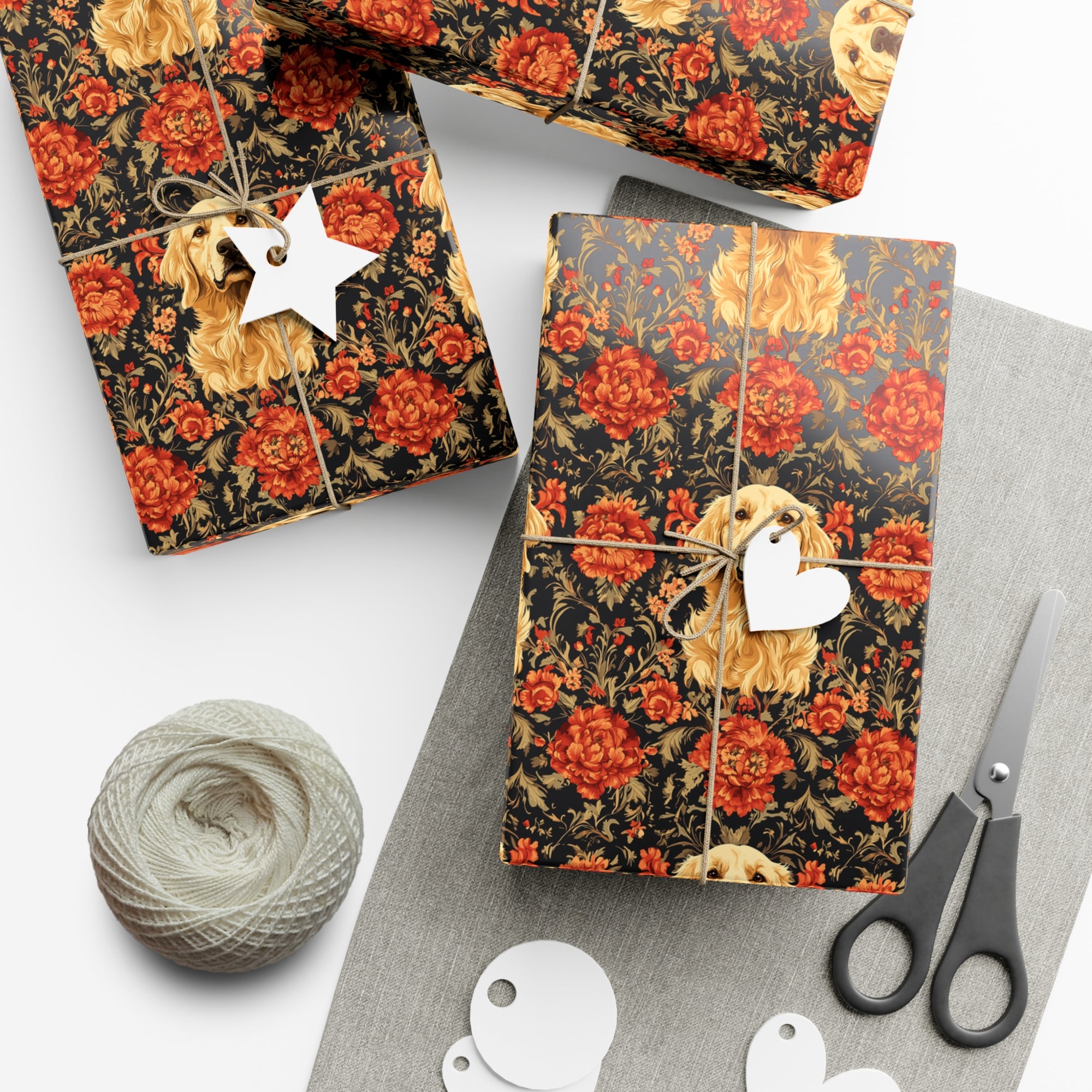 Golden Pawsatronic Tapestry Gift Wrap Papers