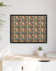 Corgi Carnival Couture Matte Canvas, Framed