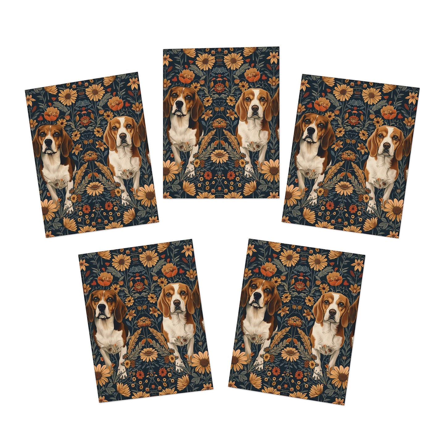 Beagle Buddies Meadow Magic Greeting Cards (5-Pack)