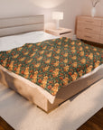 Blooming Goldie Glam Velveteen Plush Blanket