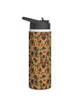 Autumnal German Shepherd Glamour Stainless Steel Water Bottle