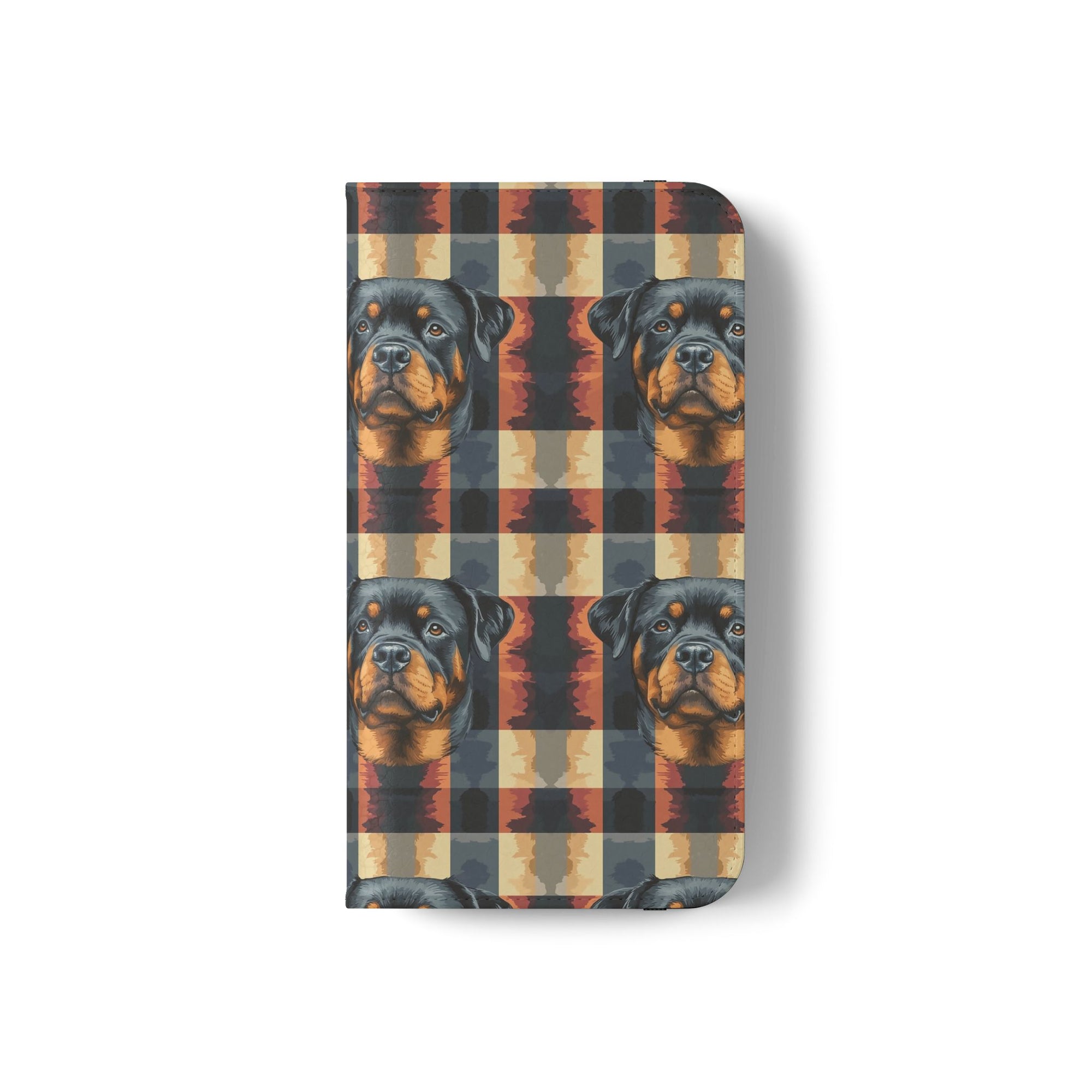 Pawsome Rottweiler Royalty Plaid Flip Cases