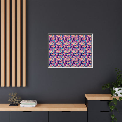 Dazzling Bulldog Chic Matte Canvas, Framed