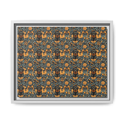 Ruffle Rottie Glamourific Matte Canvas, Framed