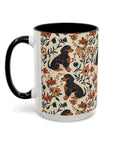 Blossoming Dachshunds Delight Accent Coffee Mug