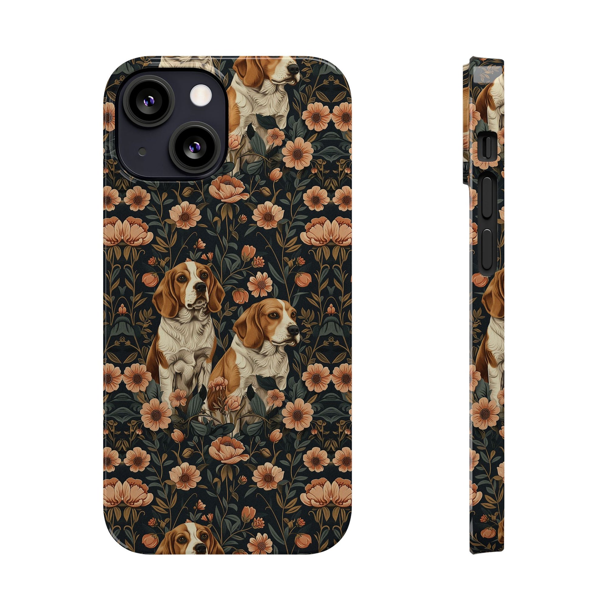 Beagle Blossom Bonanza Slim Phone Cases