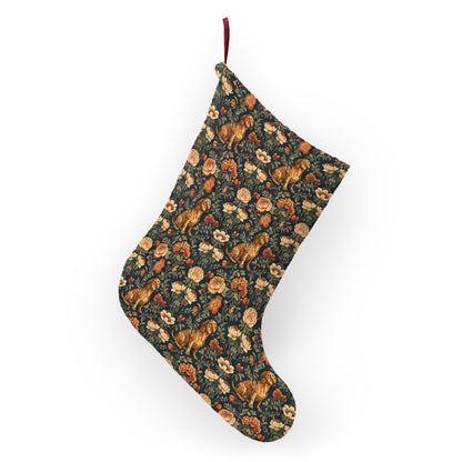 Dazzling Dachsund Blossoms & Foliage Christmas Stockings