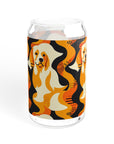 Golden Woof Abstract Glamour Sipper Glass