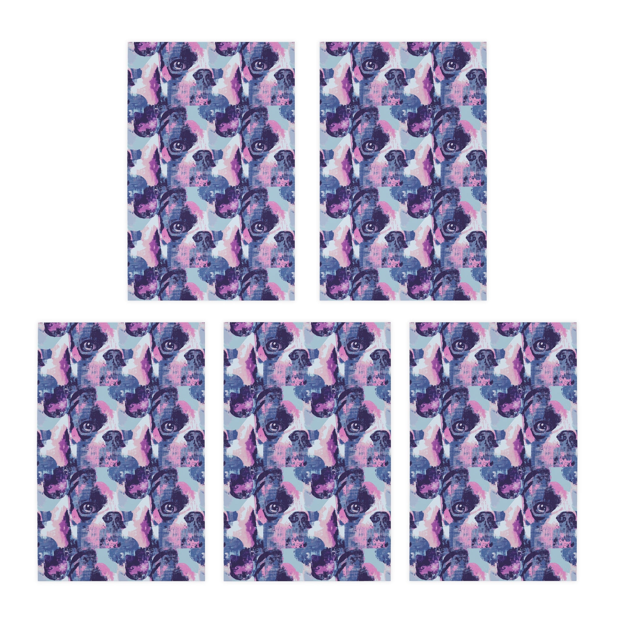 Funky Geometric Boxerista Greeting Cards (5-Pack)