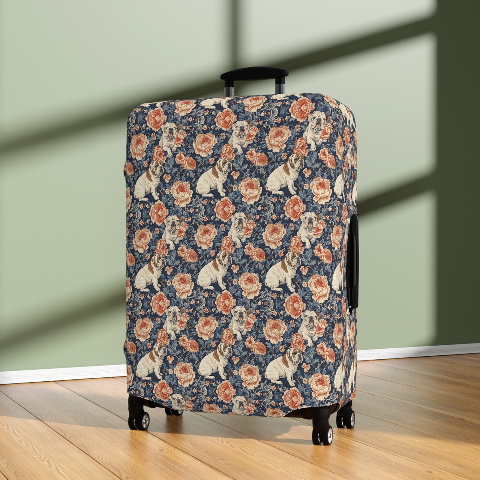 Blooming Bulldog Beauty Luggage Cover