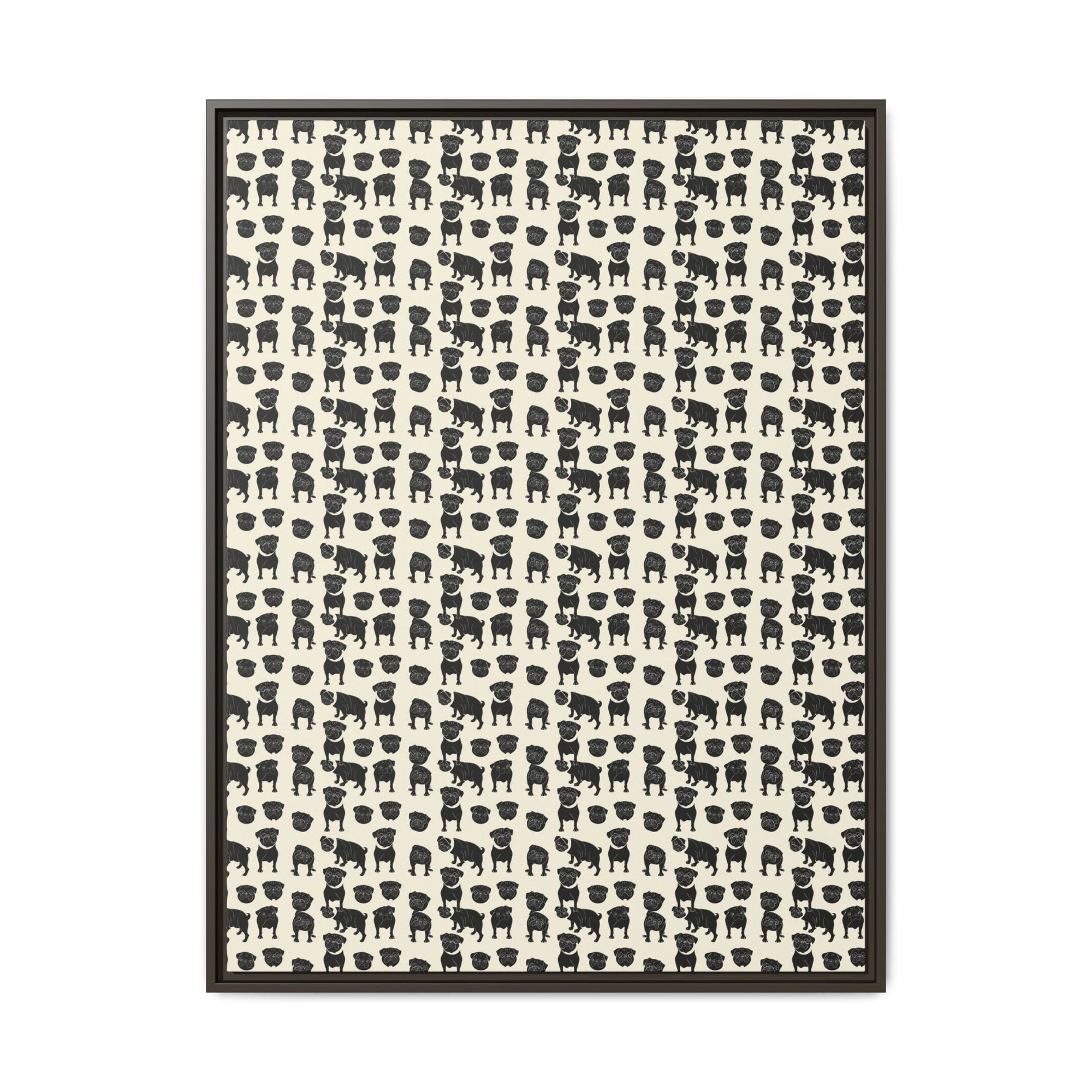 Puggie Pout Perfection Matte Canvas, Framed