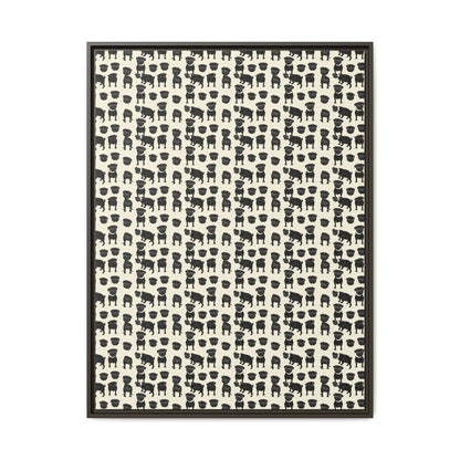 Puggie Pout Perfection Matte Canvas, Framed