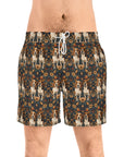 Beagle Buddies Meadow Magic Men's Mid-Length Swim Shorts