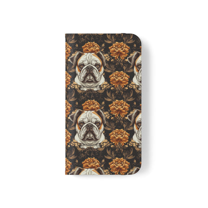 Bloomingly Bulldogistic Bouquet Flip Cases