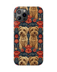 Yorkie Charm Twins Slim Phone Cases