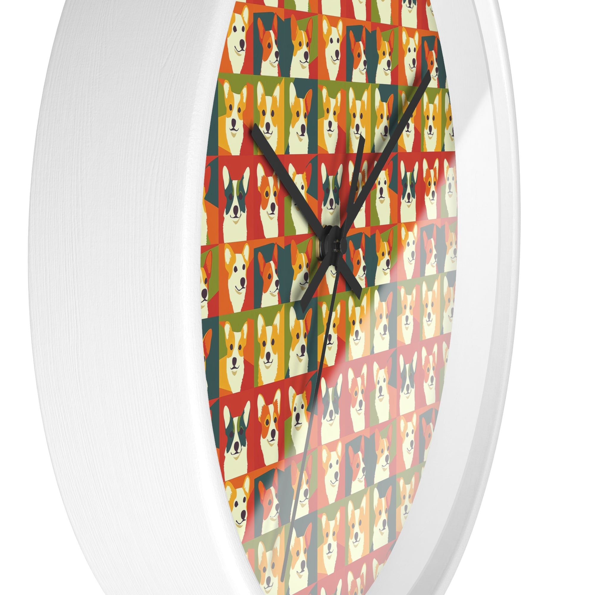 Corgi Chic Popart Pup Wall Clock