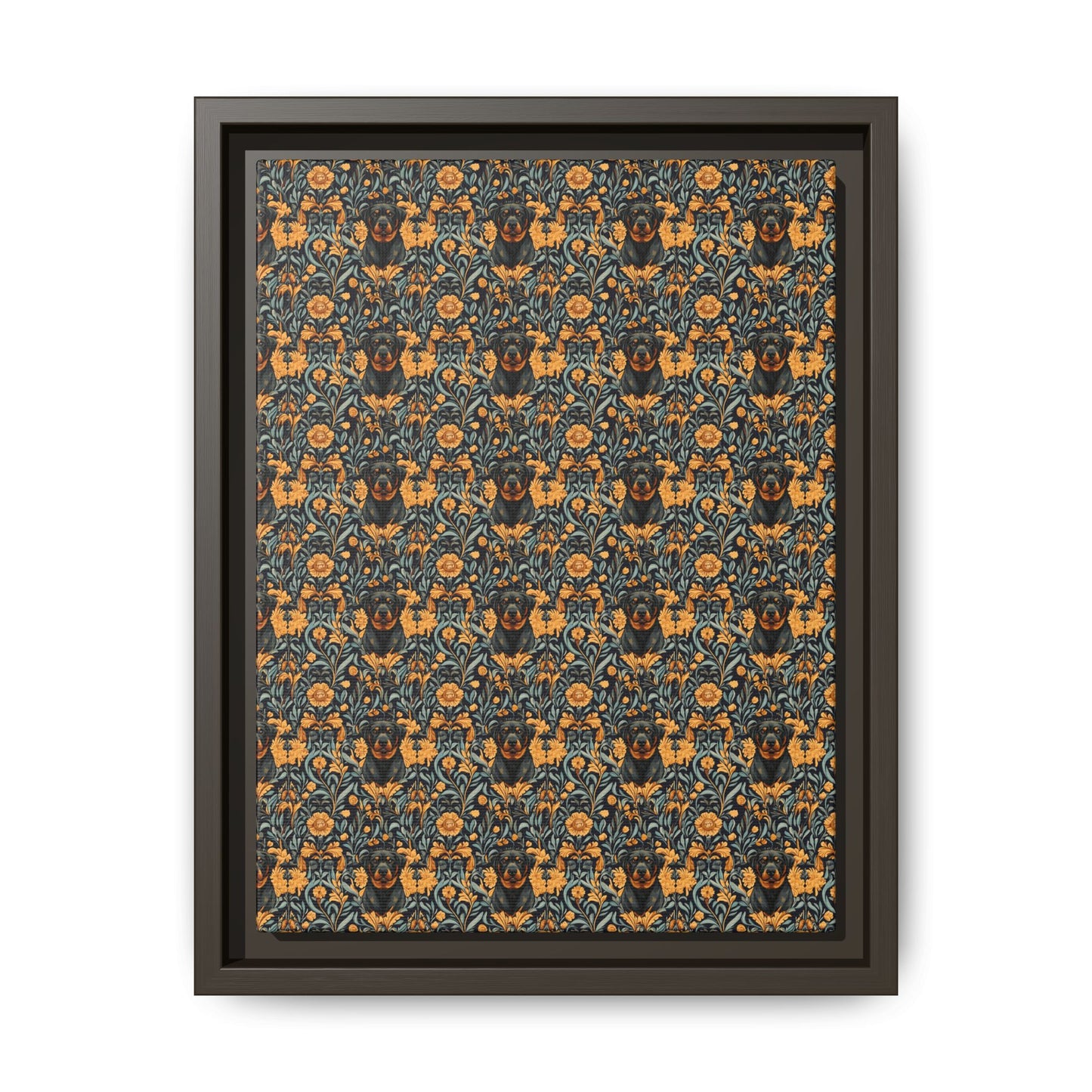 Ruffle Rottie Glamourific Matte Canvas, Framed