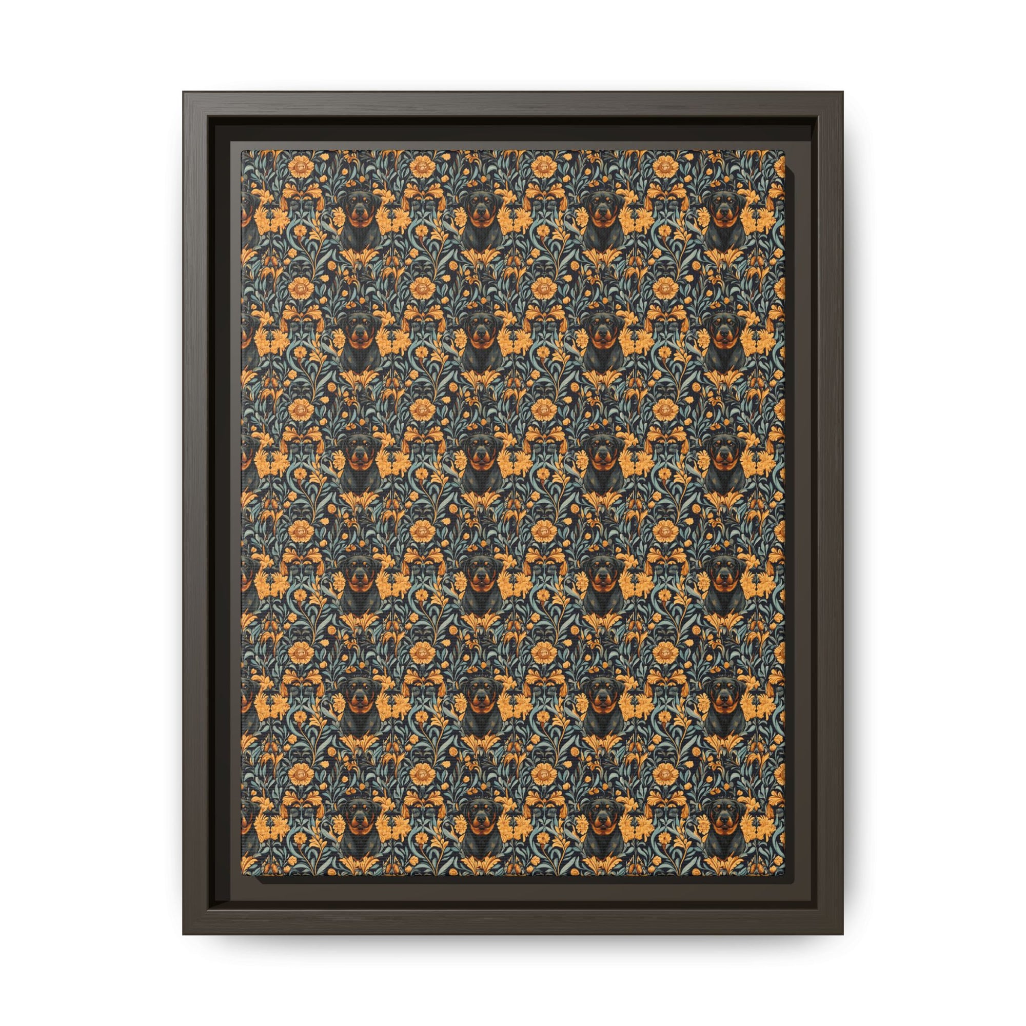 Ruffle Rottie Glamourific Matte Canvas, Framed