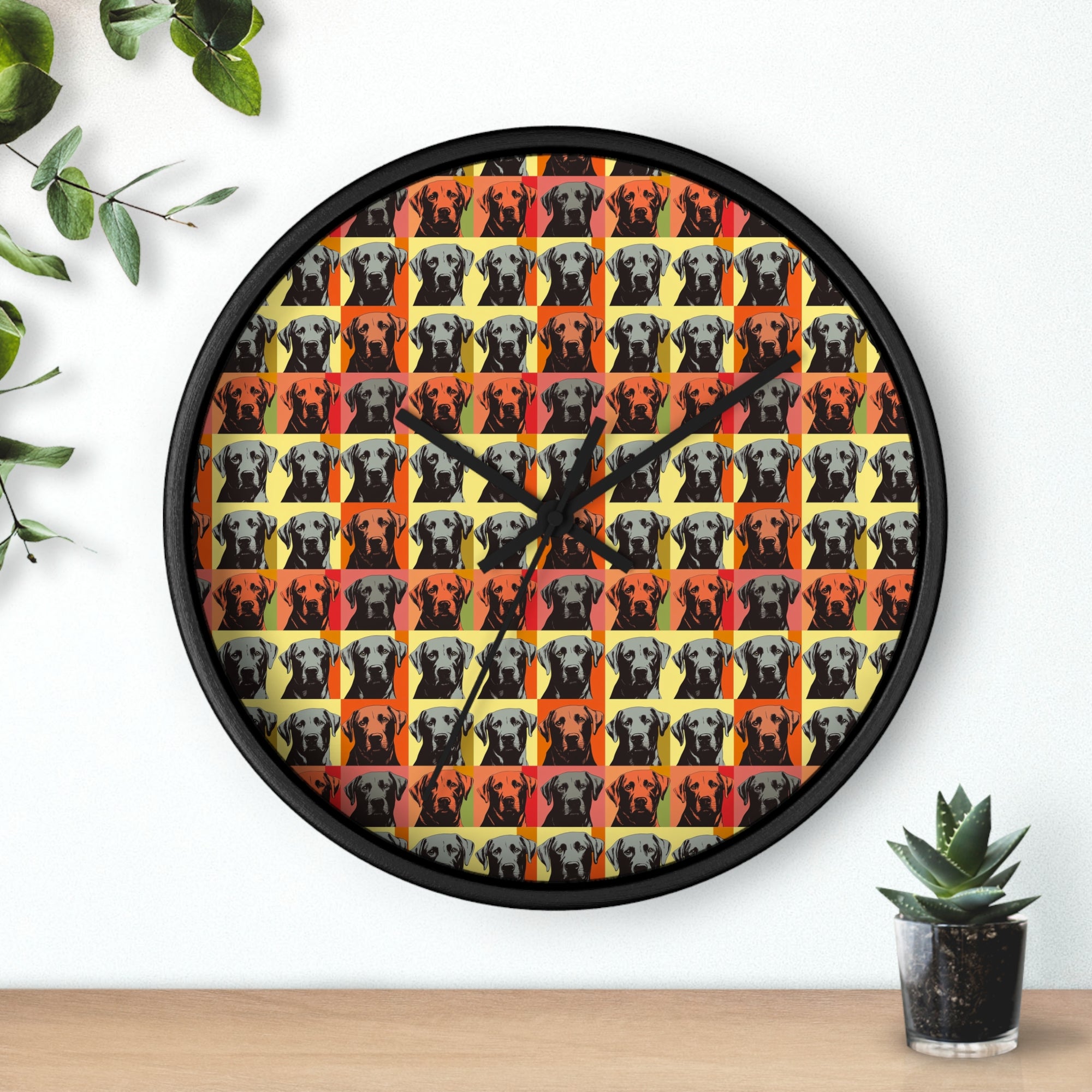 Whimsical Warhol Labrador Wall Clock