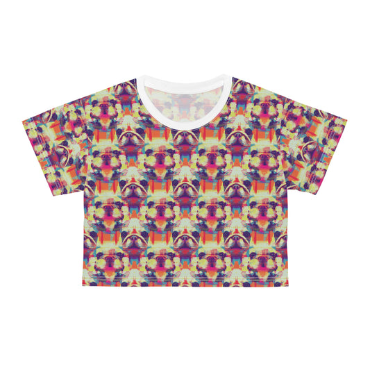 Glitchy Bulldog Blitz Crop Tee