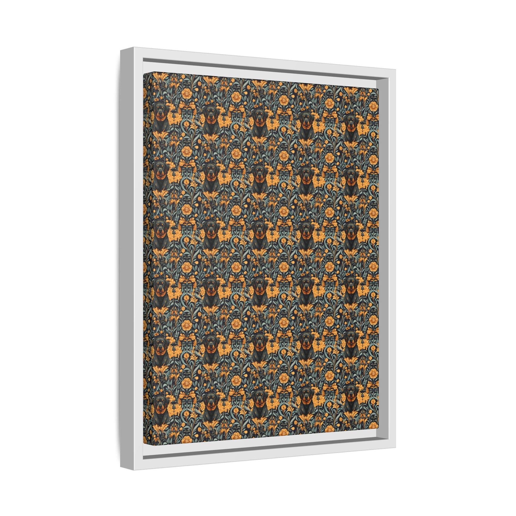 Ruffle Rottie Glamourific Matte Canvas, Framed