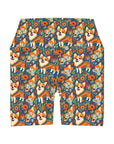 Corgi Carnival Couture High Waisted Yoga Shorts