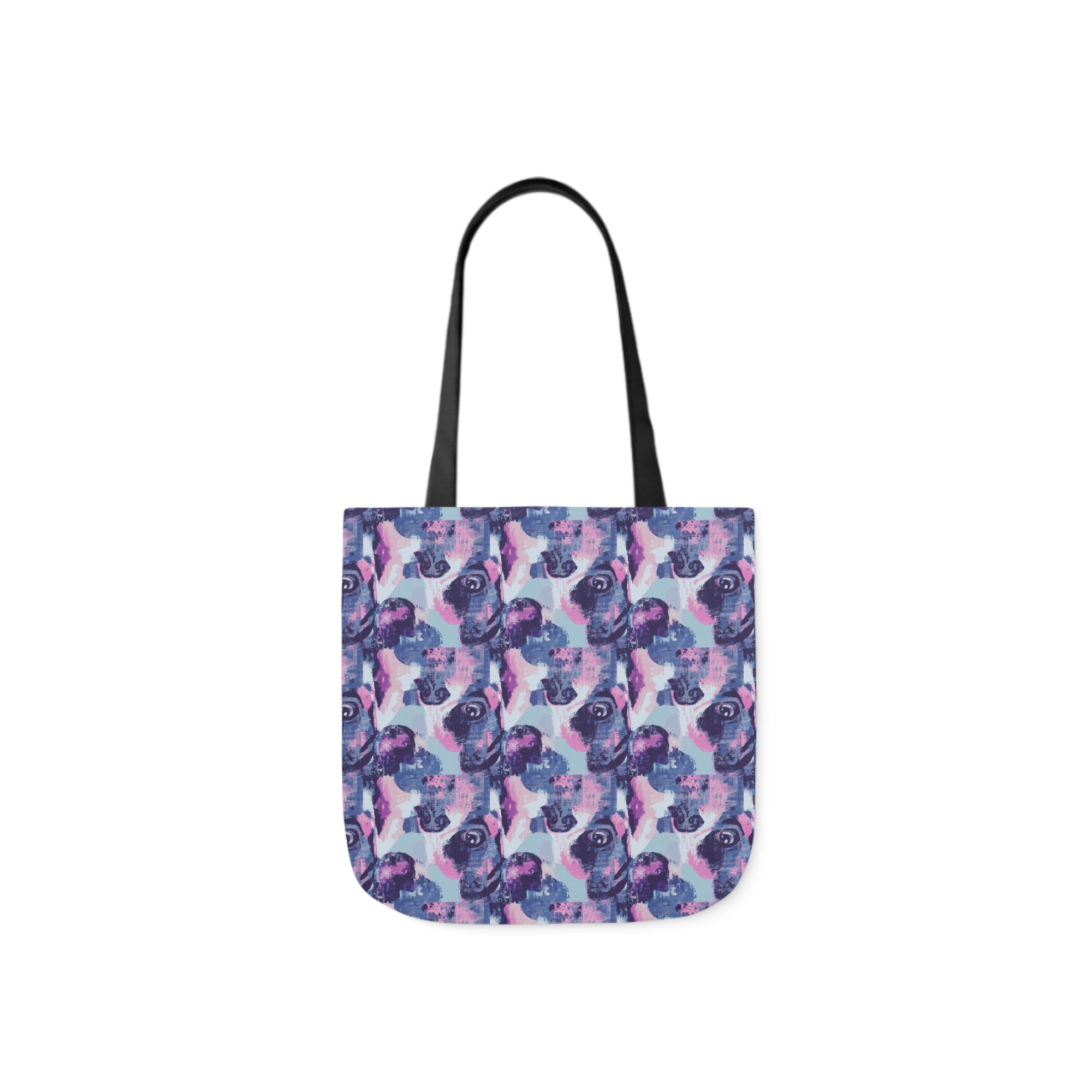 Funky Geometric Boxerista Canvas Tote Bag