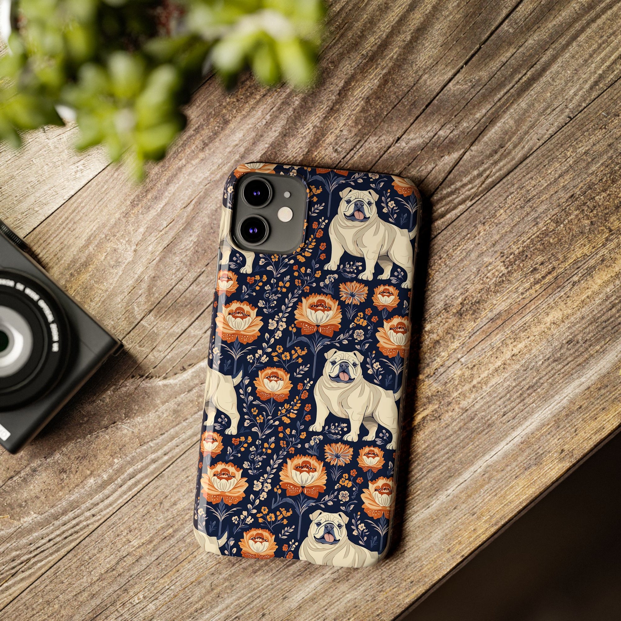 Bulldog Blossom Bonanza Slim Phone Cases