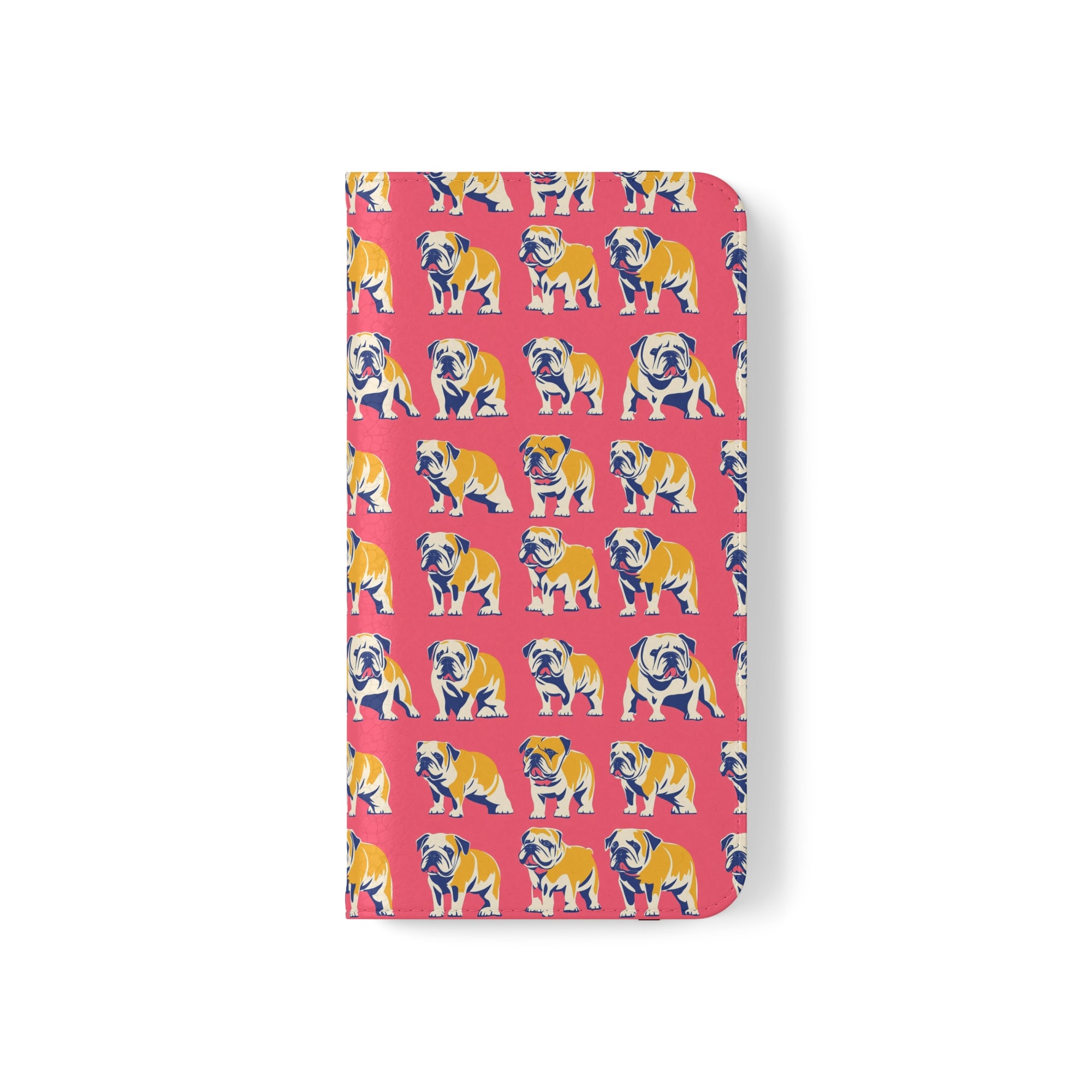 Bubblegum Glamour Bulldog Bouquet Flip Cases