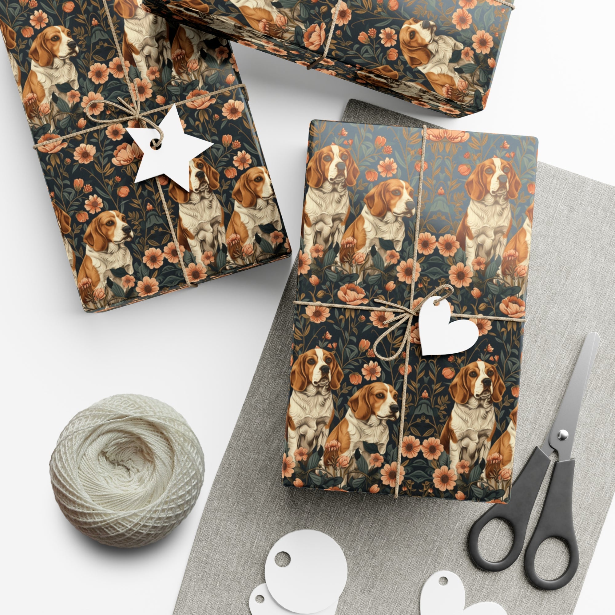 Beagle Blossom Bonanza Gift Wrap Papers